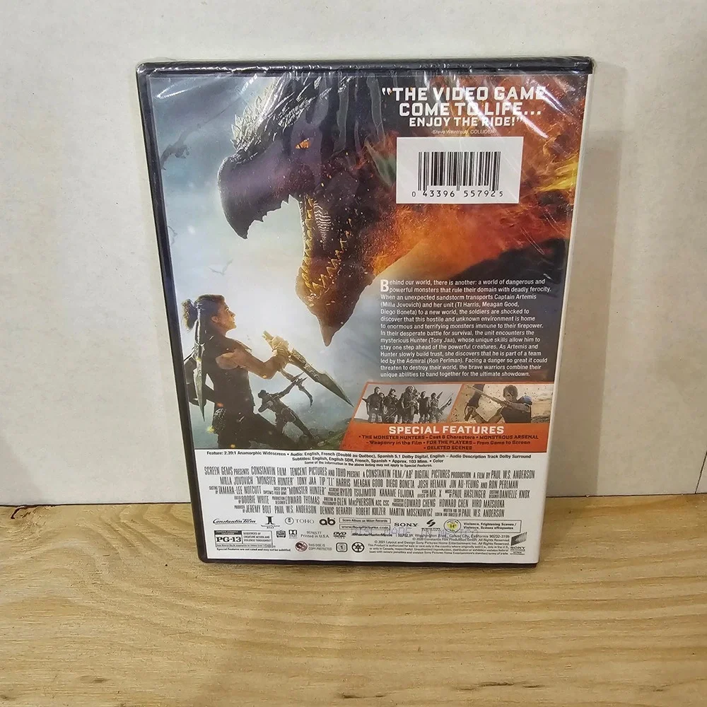 Monster Hunter DVD Milla Jovovich Tony Jaa Sony Pictures 55792 New Sealed
